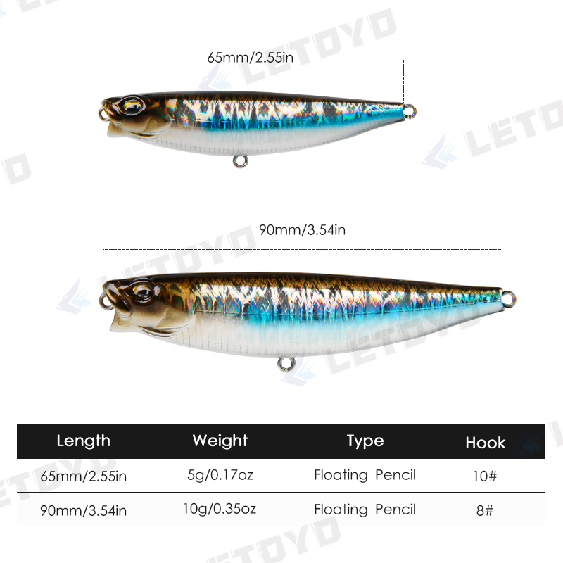 LETOYO 65mm 5g/90mm 10g Surfac - Fishing Lure Buzzbait recension och pris