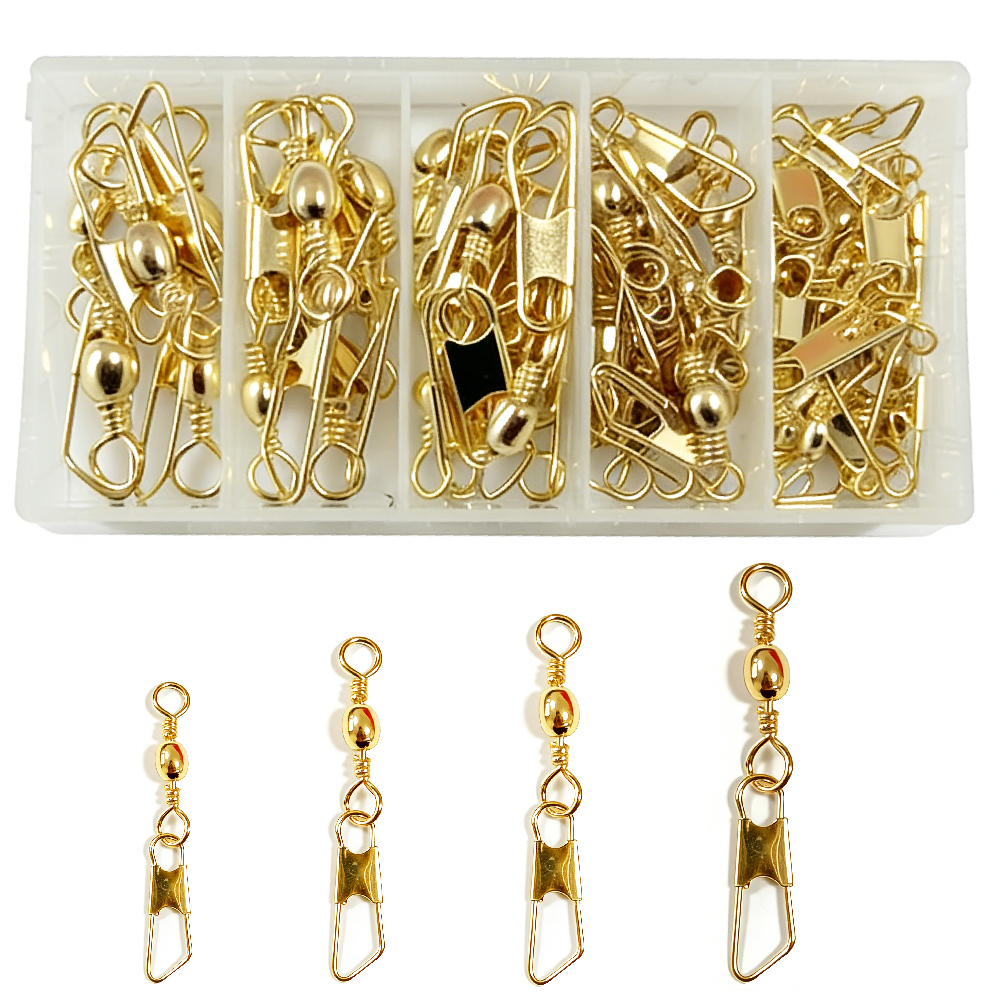 50Pcs Gold Fishing Barrel Swiv - Fishing Lure Accessories recension och pris