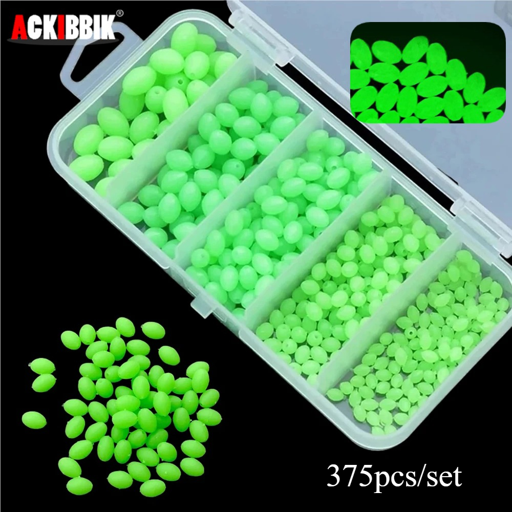 Ackibbik 375pcs/box Luminous F - Fishing Lure Soft Plastic recension och pris