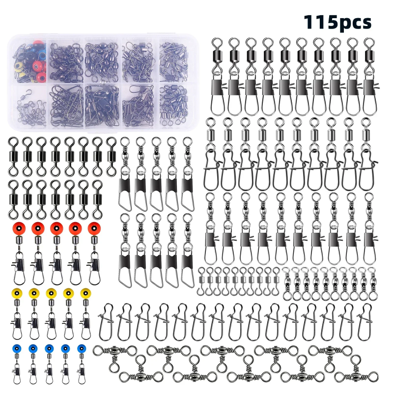 115pcs Fishing Swivel Connecto - Fishing Lure Making Kit recension och pris
