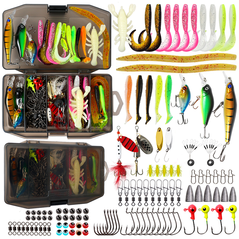 New 120PCS Fishing Lure Set So - Fishing Lure Soft Plastic recension och pris