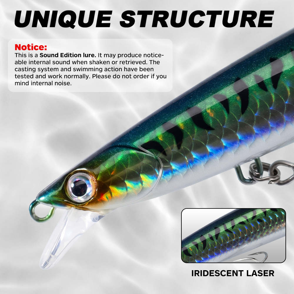 Hunthouse Sound Edition Minnow - Fishing Lure Topwater recension och pris