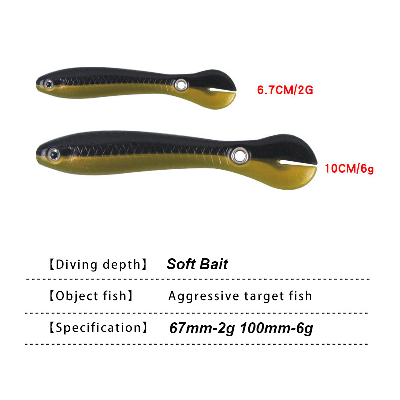 YUCONG 3/5PCS Soft Fishing Bai - Fishing Lure Swimbait recension och pris