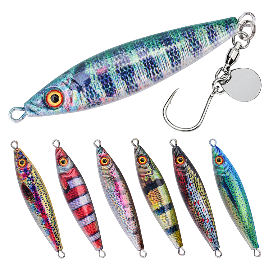 Metal Jig Lure With Spinning B - Fishing Lure Blade Bait recension och pris