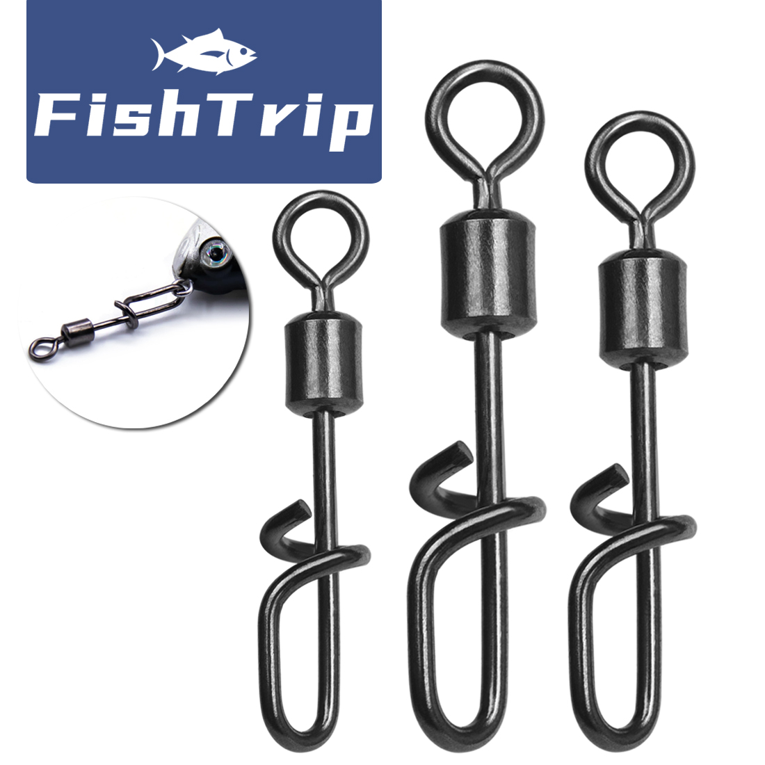 FishTrip Fishing Swivel Snap T - Fishing Lure Accessories recension och pris